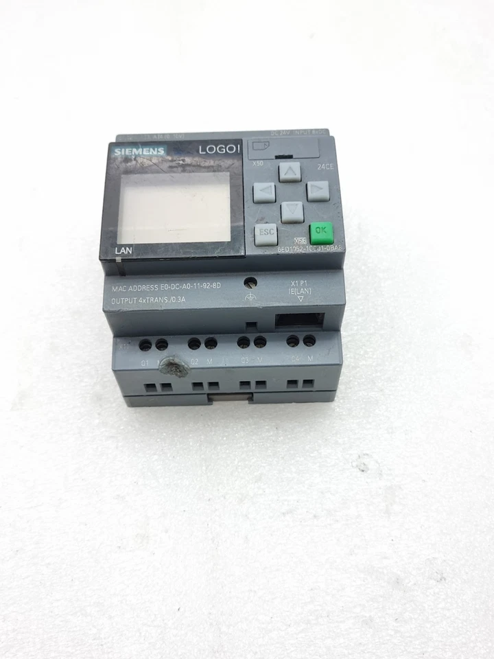 Used Working Siemens 6ED1052-1CC01-0BA8 Logo 24CE DC24V 6ED10521CC010BA8